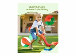 Columpio * Columpio Balancín SucceBuy, Capacidad de Carga de 24,9 kg por Asiento, Equipo de Juego Exterior Rebotador, para 2 Niños de 3 Años en Adelante Multicolor