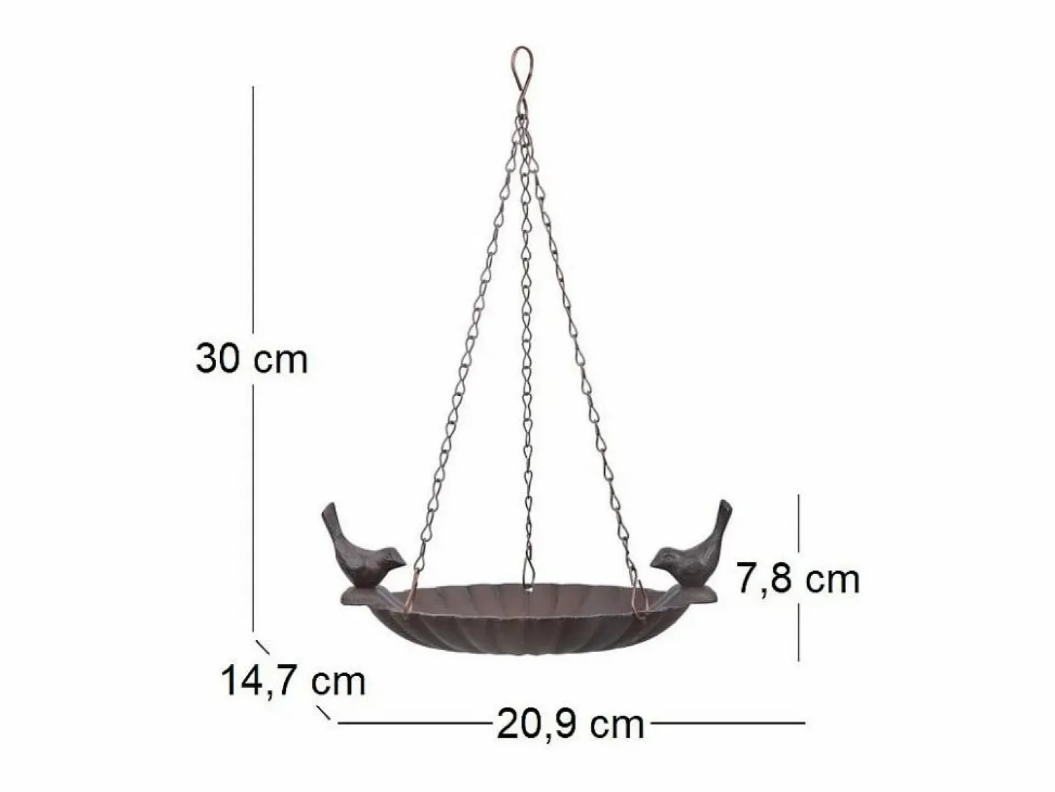 Best For Birds Comida Para Animales De Compañía * Comedero colgante con pájaro decorativo 2 pájaros Marru00f3n