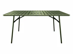 Comedor jardín metal mesa y 8 sillones apilables - Verde - MIRMANDE de < MYLIA Online