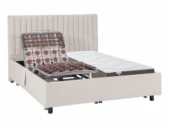 Ysmée Cama Articulada | Comedor de jardín de metal 1 mesa D.110 cm 4 sillas verde almendra CEDEIRA de MYLIA
