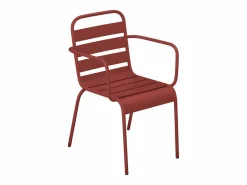 Conjunto de 2 sillones de jardín apilables de metal - - MIRMANDE de < MYLIA