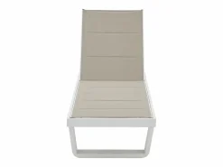 MYLIA Tumbona | Conjunto de 2 tumbonas de aluminio y textilene - y blanco - NABUNA de