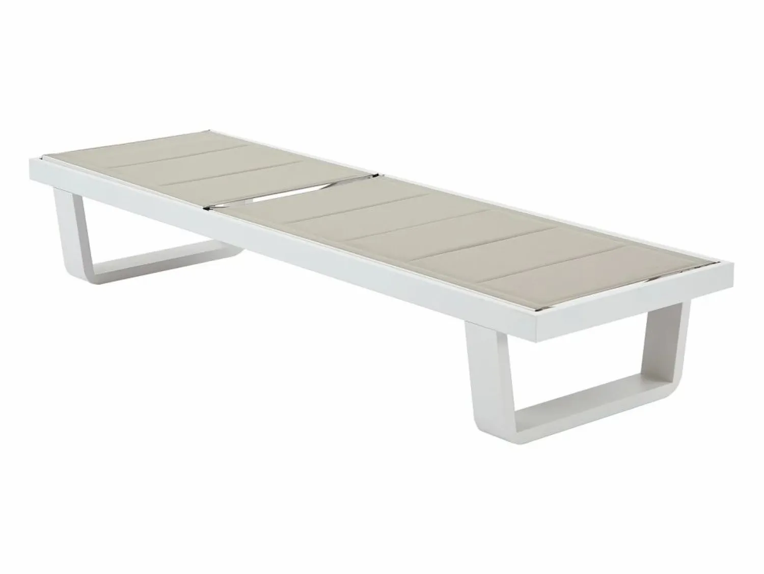 MYLIA Tumbona | Conjunto de 2 tumbonas de aluminio y textilene - y blanco - NABUNA de