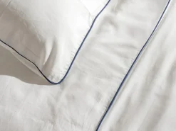 Conjunto de cama de percal 80 hilos/ cm² - Funda 220 x 240 cm + 2 fundas de almohada - Blanco - AGAMI < Palacio New