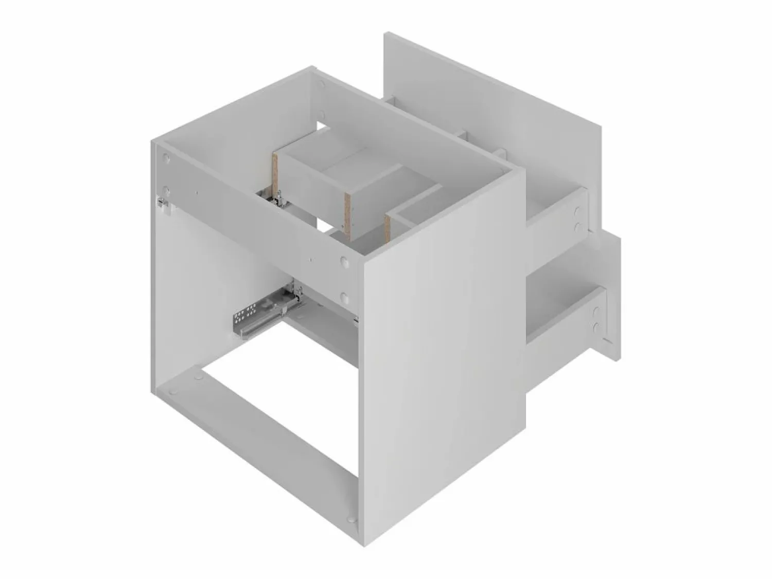 Conjunto de baño 140 cm Armario con encimera Estantería Frentes ranurados Arcos <