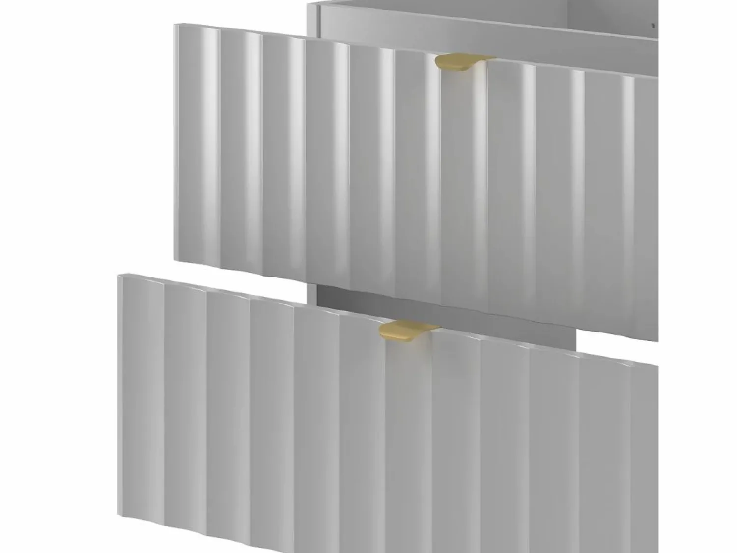 Conjunto de baño 140 cm Armario con encimera Estantería Frentes ranurados Arcos <