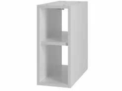 Conjunto de baño 140 cm Armario con encimera Estantería Frentes ranurados Arcos <