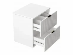 Conjunto De Baño * Conjunto de baño 80 cm Armario Encimera Columna Frentes ranurados Blanco