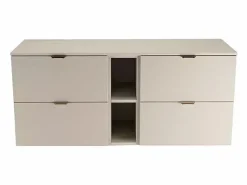 Conjunto de baño de cachemira 140 cm Armario con encimera y estantería Orio < Sale