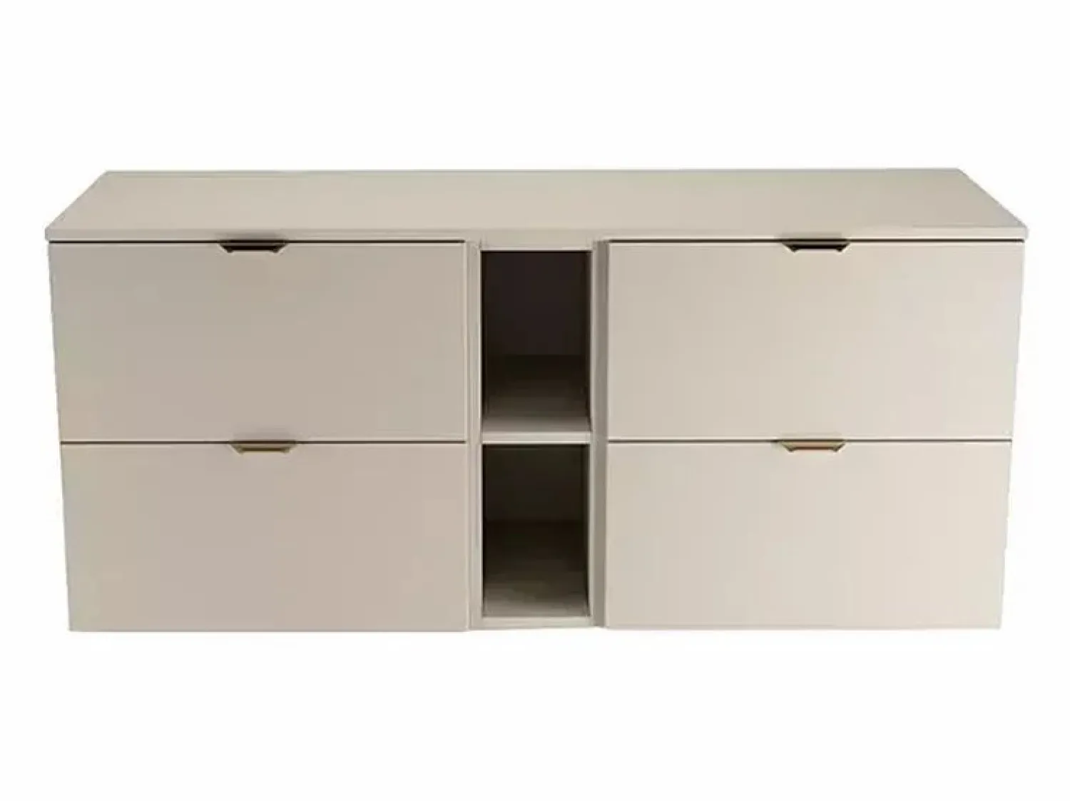 Conjunto de baño de cachemira 140 cm Armario con encimera y estantería Orio < Sale