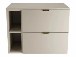 Conjunto de baño de cachemira de 80 cm. Armario con encimera y estantería Orio. < Outlet