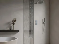 Conjunto de ducha encastrable con grifo mezclador termostático, níquel pulido, TIMAVO < Shower & Design Outlet