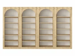 Conjunto de 4 estanterías con 6 estantes - Natural claro - CYMORA < Vente-unique