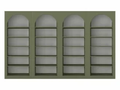 Vente-unique Librería * Conjunto de 4 estanterías con 6 estantes - - CYMORA Caqui