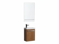Conjunto de lavabo de pared Nevada con grifo y espejo < Online