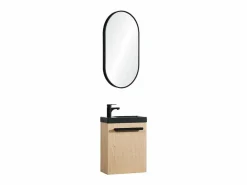 Conjunto de lavabo de pared Nevada con espejo ovalado < Online