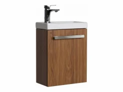 Conjunto de lavabo de pared Nevada con grifo cromado < Discount