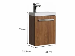 Conjunto de lavabo de pared Nevada con grifo cromado < Discount