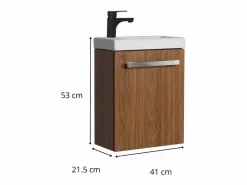 Conjunto de lavabo de pared Nevada con grifo negro < Best
