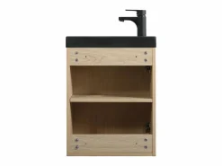 Conjunto de lavabo de pared Nevada con grifo negro < Best