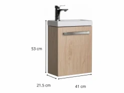 Conjunto de lavabo de pared Nevada con grifo cromado < Outlet