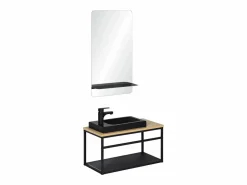 Conjunto de lavabo grande WILO con espejo de 60 cm < Outlet