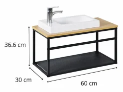 Conjunto de lavabo grande WILO con grifo de 60 cm < New