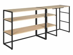 Burro Para Ropa * Conjunto de 2 percheros modulares para buhardilla 200x85cm KADRA Negro