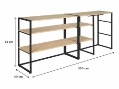 Burro Para Ropa * Conjunto de 2 percheros modulares para buhardilla 200x85cm KADRA Negro