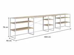 Burro Para Ropa * Conjunto de 4 percheros modulares para buhardilla 400x85cm KADRA Blanco