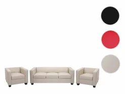 3-1-1 Conjunto de sofás Lille (3 piezas), Cuero < MCW Clearance