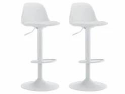 Conjunto de 2 taburetes de bar de polipropileno y metal - - XAFY < Vente-unique Clearance