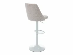Conjunto de 2 taburetes de bar de tela y metal blanco - Beige - KIYOLA < Vente-unique Hot