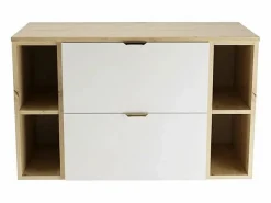 Conjunto para baño 100 cm Armario con encimera y estanterías Roble Artisan / Orio < Sale