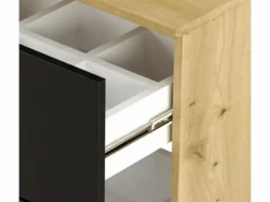 Conjunto para baño 120 cm Armario con encimera Armario con cesta Estantería Roble Artisan / Orio < Hot