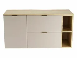 Conjunto para baño 120 cm Armario con encimera Armario con cesta Estantería Roble Artisan / Cachemira Orio < Sale