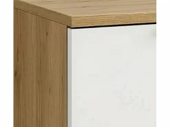 Conjunto para baño 100 cm Armario con encimera y estantería Roble Artisan / Orio <