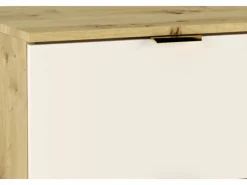 Conjunto para baño 80 cm Armario con encimera y estantería Roble Artisan / Cachemira Orio < New