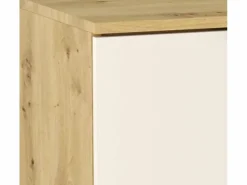 Conjunto para baño 80 cm Armario con encimera y estantería Roble Artisan / Cachemira Orio < New