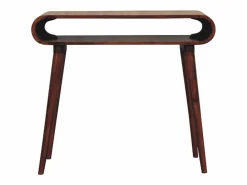 Consola Amaya estilo nórdico Artisan Furniture, 1 estante abierto, marrón oscuro < Discount
