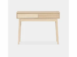 Consola con efecto madera de 2 cajones, 100cm madera < Sweeek Online