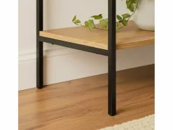 Calicosy Consola * Consola de 3 cajones con 1 estante inferior, decoración de madera y metal negro, L120 cm - TESSA Color natural claro