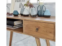 BERAH GETAH Consola Escritorio | Consola de madera de mindi maciza