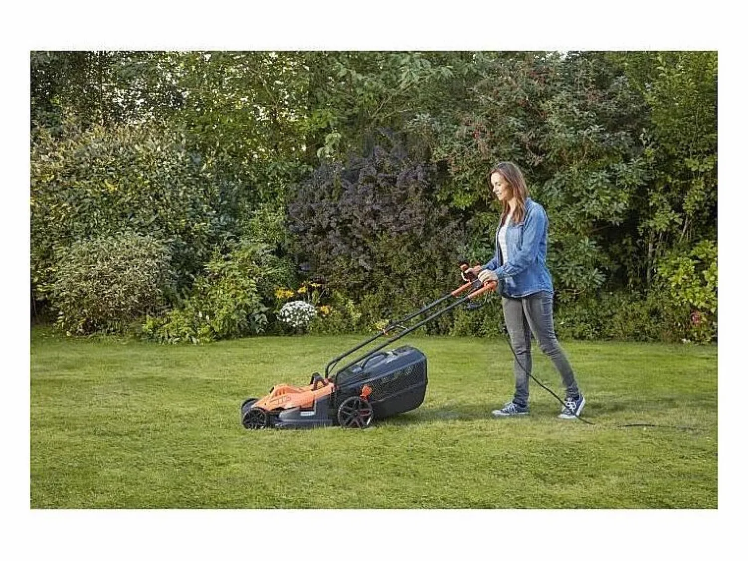 Black+Decker Cortacésped | Cortacésped BLACK & DECKER BEMW481BH 1800W 42cm Mango tipo bicicleta
