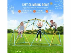 Columpio * Cúpula de Escalada SucceBuy, 366 cm, Escalador con Cúpula Geométrica, Sala de Juegos para Niños de 3 a 10 Años