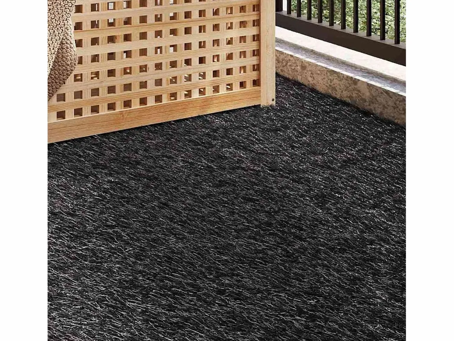 Césped Artificial * Césped artificial 5 x 1 m Polipropileno Negro