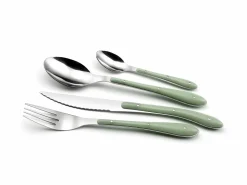 Amefa Cubierto * Cubertería de 24 piezas Bistro 1-2-3 con mangos de agua Verde