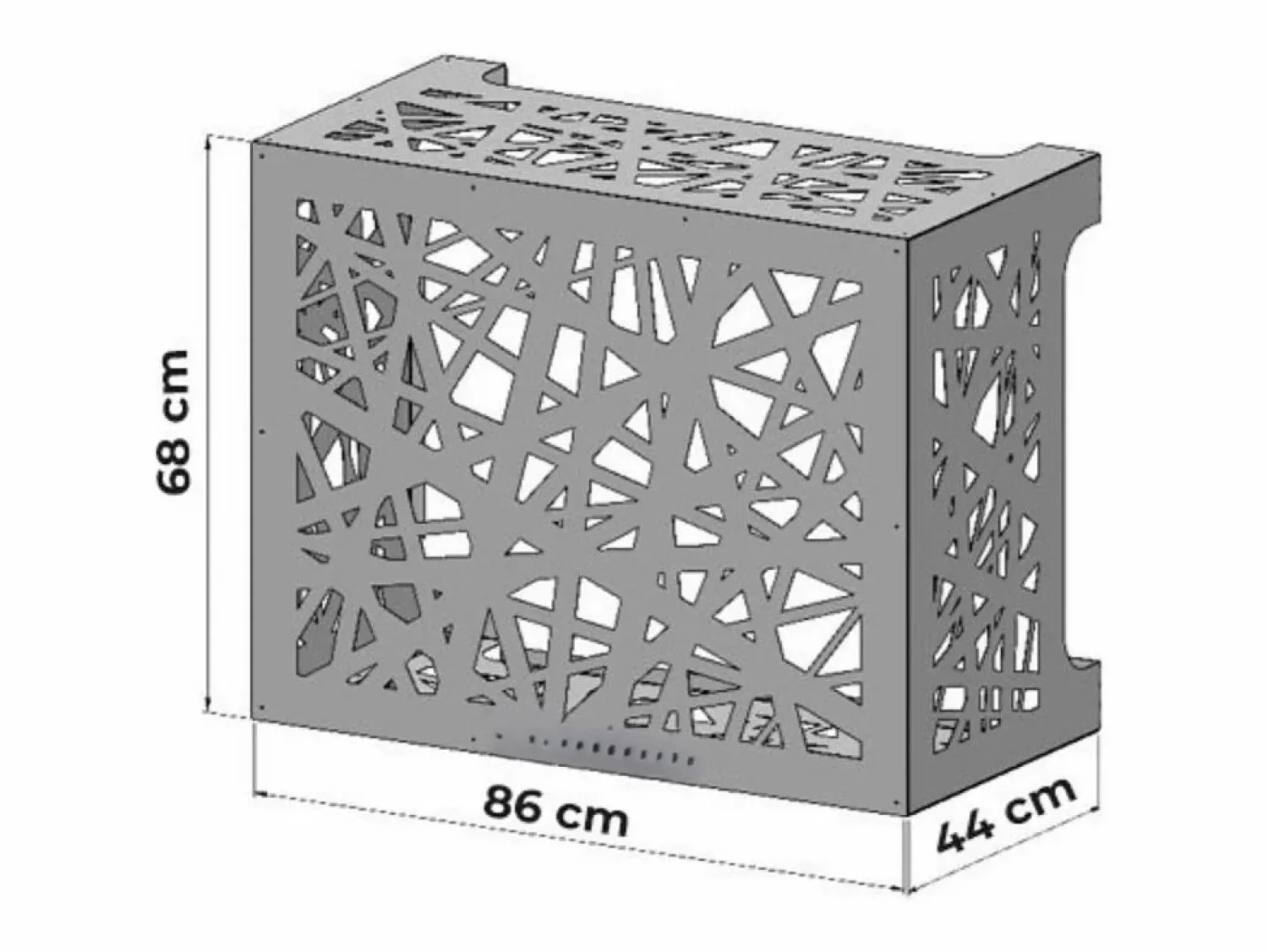 Cubierta de aire acondicionado ARTIST M Aluminio L86 x P44 x H68 cm < Outlet