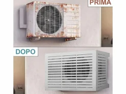 Aire Acondicionado, Ventilación | Cubierta para aire acondicionado LINEAR M Cubierta para aire acondicionado de aluminio L86 x P44 x H68 cm