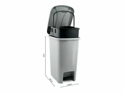 7H SEVEN HOUSE Cubo De Basura Para Cocina | Cubo de Basura Rectangular con Tapa y Pedal 25 Litros 7house